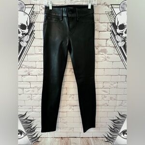 Level 99 Faux Black Leather Skinny Pants Size 2 Full Length 
Dress Party Chic